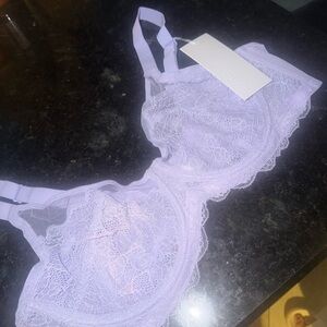 Delicate Lavender Lace Bra
